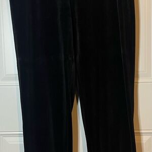 Talbots Velour Track Pants Women’s Medium Velvet Black Y2K Lounge Soft